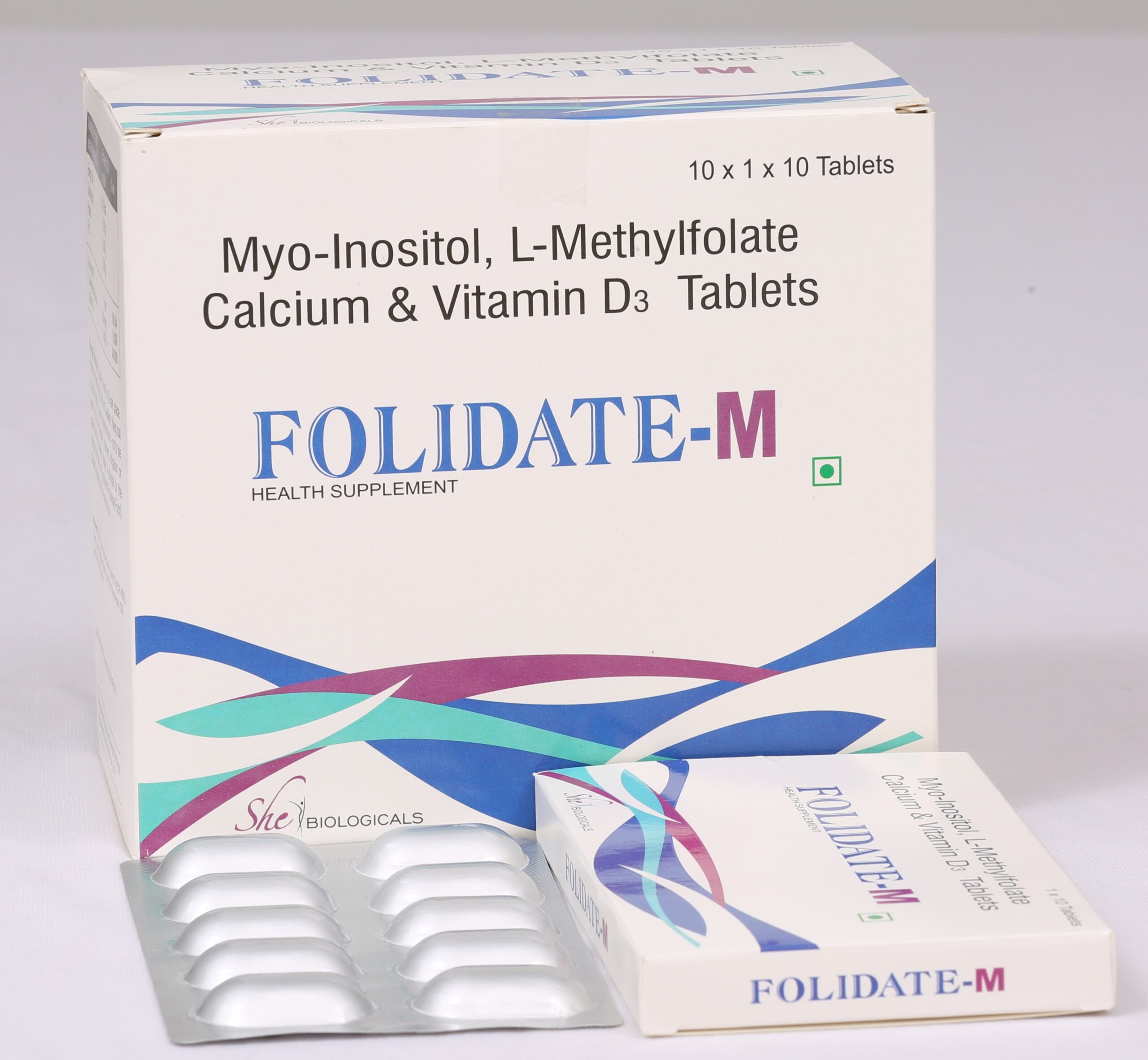 FOLIDATE-M (Myo-Inositol L-Methylfolate Calcium Vitamin D3 400 IU)