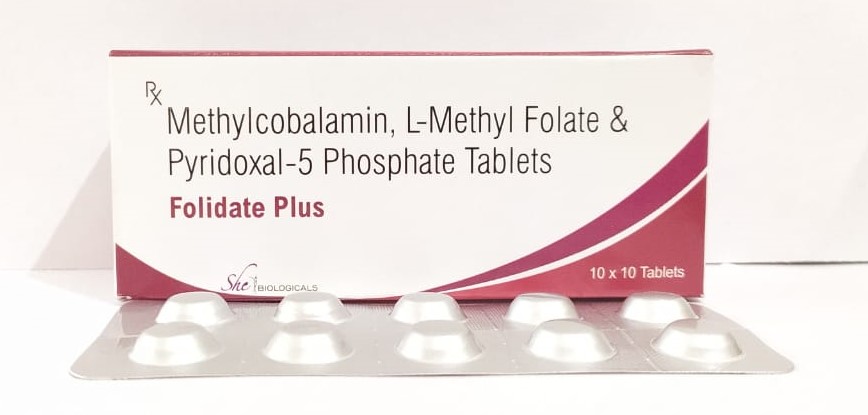 FOLIDATE-PLUS (L-Methylfolate Methylcobalamin Pyridoxal-5 Phosphate)