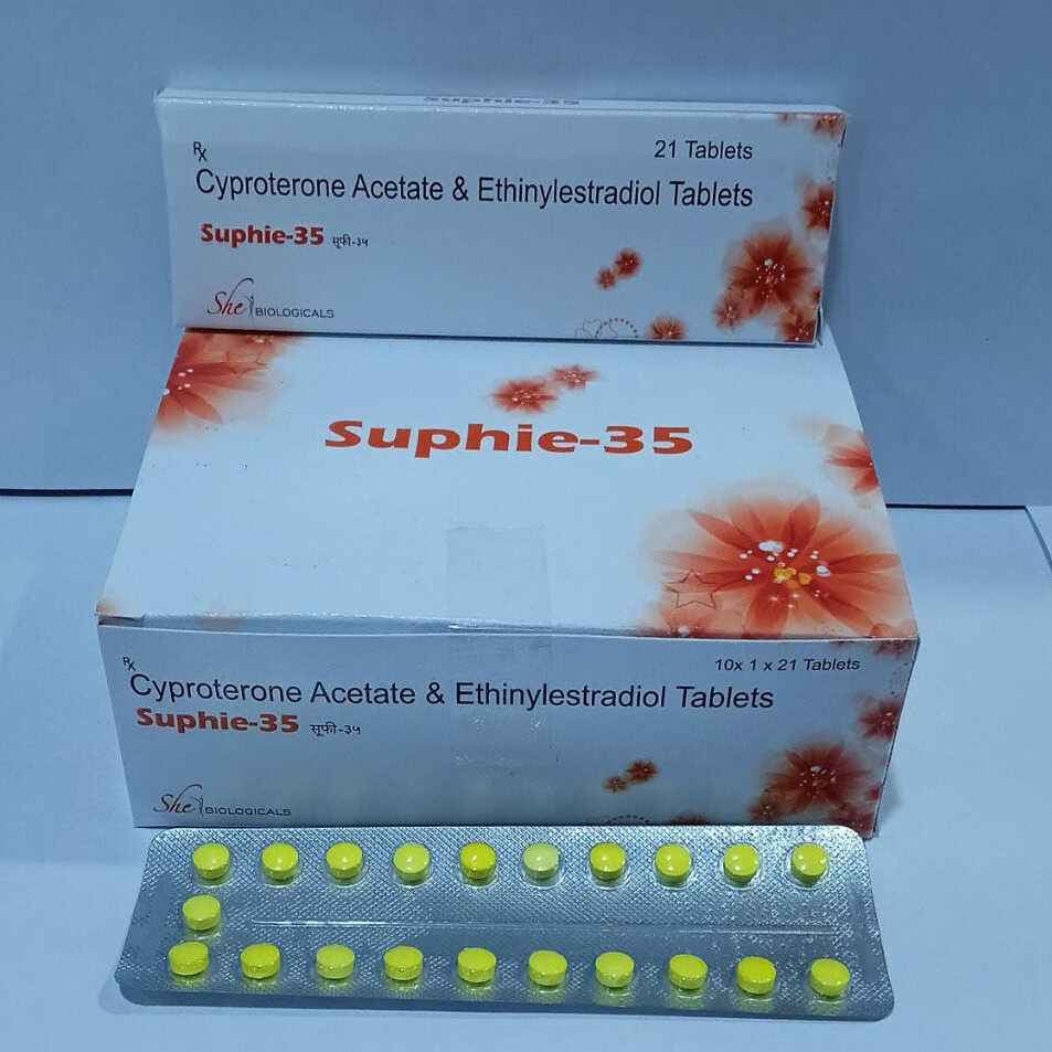 SUPHIE- 35 (Ethinyl Estradiol 0.035 mg + Cyproterone Acetate 2 mg)